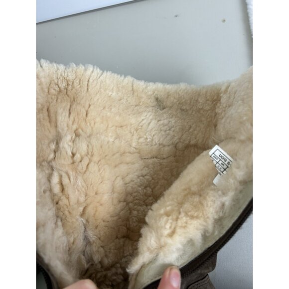 UGG Australia Size 8 “1895 Retro” Cargo Tall Zip Brown Boots Womens shearling - Picture 6 of 16